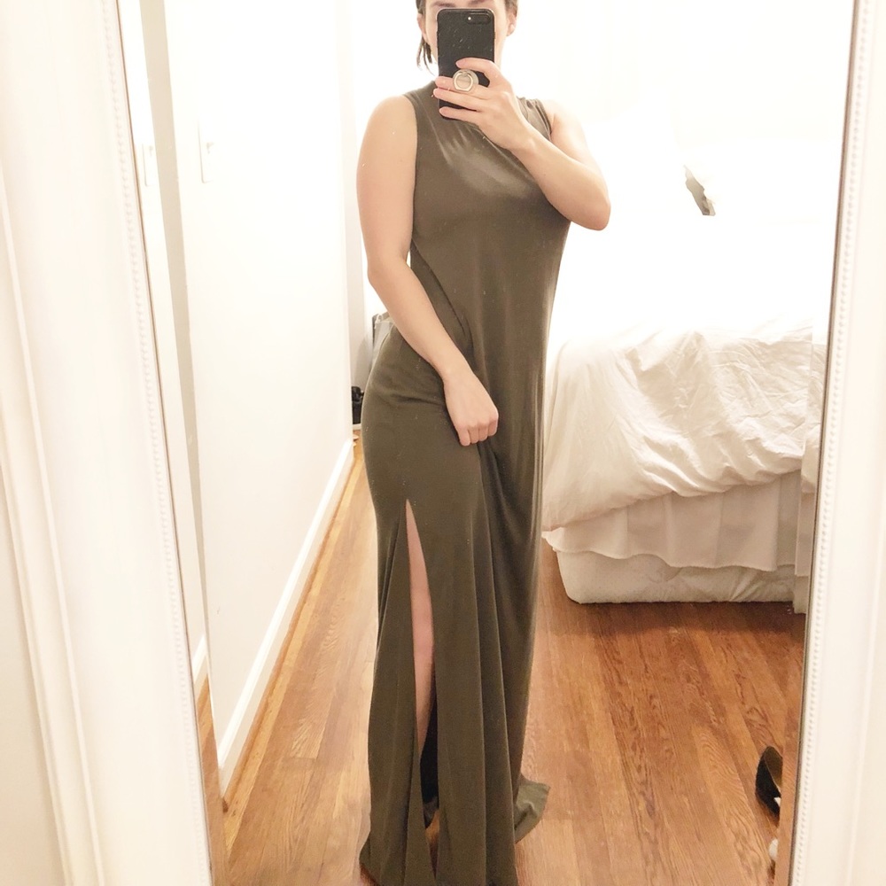 Olive green maxi